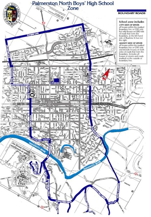 School Zone map Palmerston North Boys